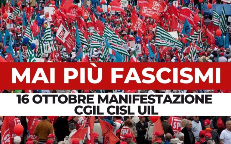 ‘Mai più fascismi’, la Fnsi in piazza con Cgil Cisl e Uil. Lorusso: «Al fianco di chi difende la Costituzione»