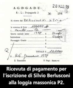 Berlusconi/6 Tessera 1816 della P2