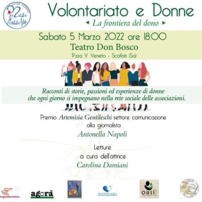 Volontariato e buona informazione, il “Premio Artemisia Gentileschi  – Settore Comunicazione” ad Antonella Napoli