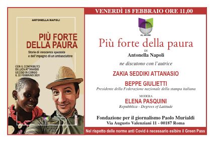 “Più forte della paura”, venerdì 18 febbraio presentazione in Fondazione Murialdi con Giulietti e l’autrice Antonella Napoli