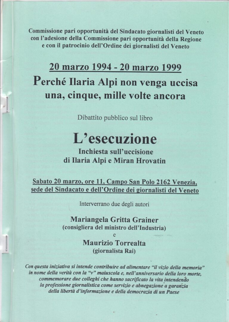 Ilaria Alpi non è stata una brava giornalista?