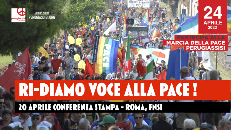 Marcia della pace. Mercoledì ore 11 conferenza stampa in Fnsi
