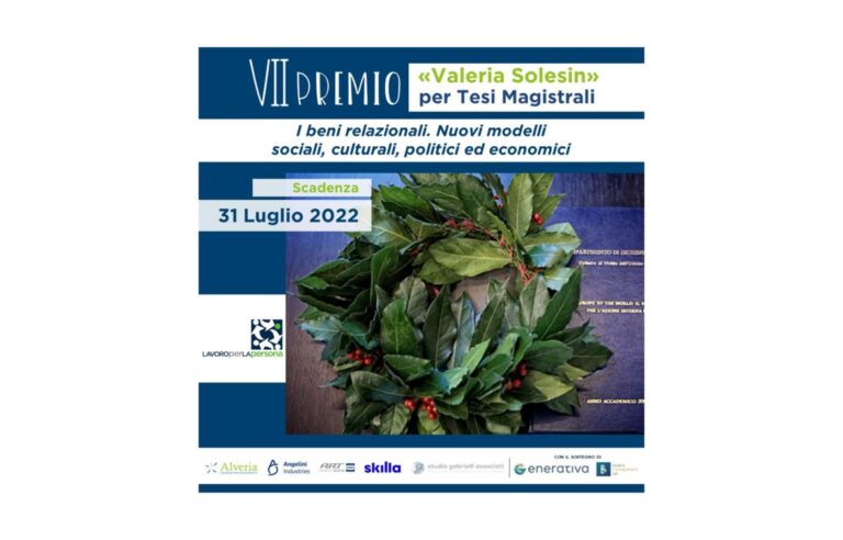 VII edizione del Premio Valeria Solesin per tesi di laurea magistrale – anno 2022