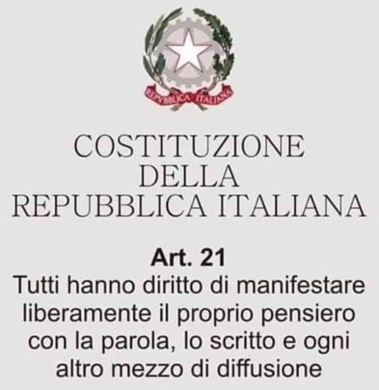 La libertà di pensiero è tutelata dall’art. 21 della Costituzione, ma sta a noi coltivarla ogni giorno