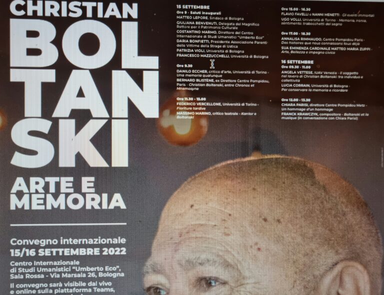 A Bologna il 15 e 16 settembre un omaggio alla figura e all’opera di Christian Boltanski