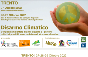 Disarmo climatico: il programma della tre giorni di Trento