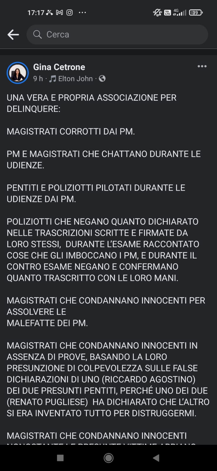 L’ex consigliera regionale condannata a Latina: “Giudici e giornalisti sono un’associazione per delinquere”