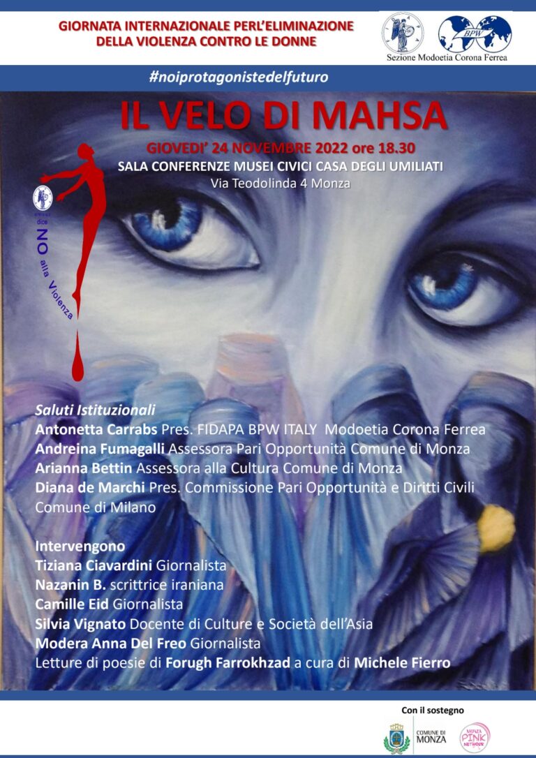 “Il velo di Mahsa”. Tavola rotonda 24 novembre a Monza