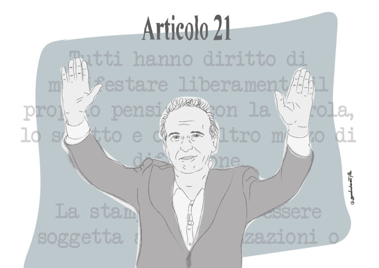 Sanremo. Entusiasmanti le parole di Benigni sulla Costituzione antifascista e sull’articolo21