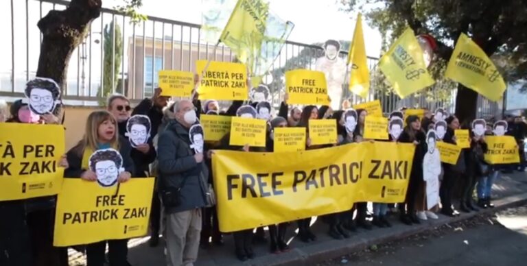 Tre anni fa l’arresto di Zaki: la sua persecuzione giudiziaria deve finire