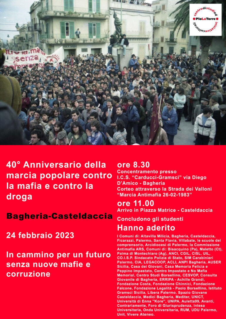Marcia Antimafia Bagheria-Casteldaccia. 40 anni dopo la prima edizione