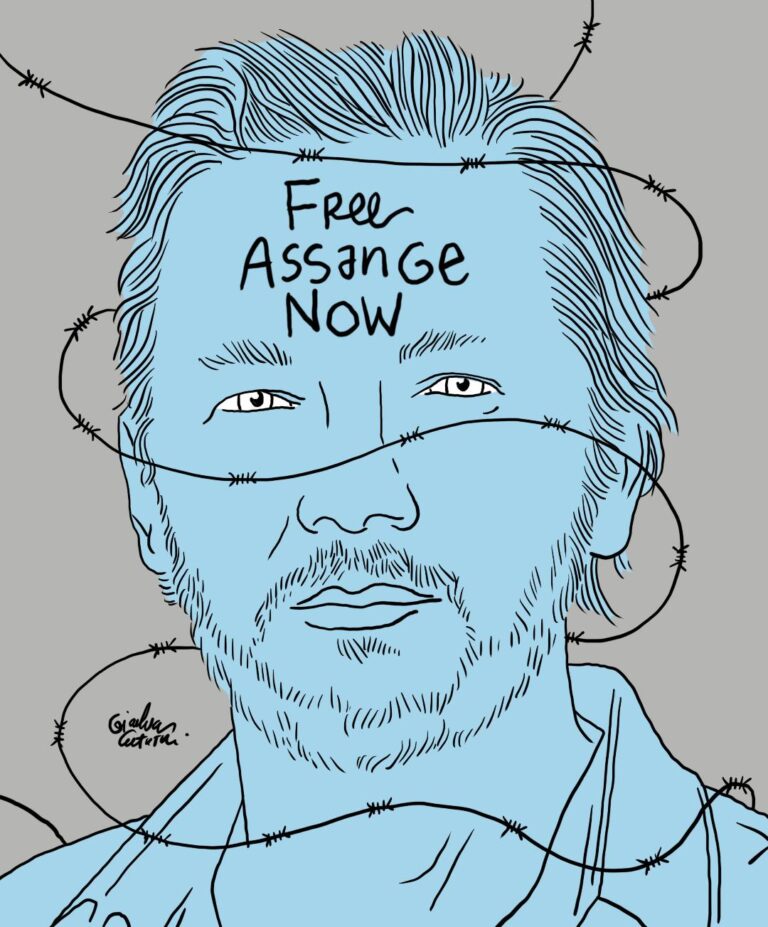 A Venezia (oggi) flash mob per la liberazione di Julian Assange con Articolo 21 e FreeAssange Veneto