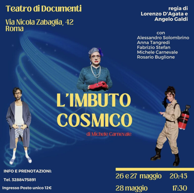 ‘L’imbuto cosmico’, una commedia brillante al Teatro di Documenti