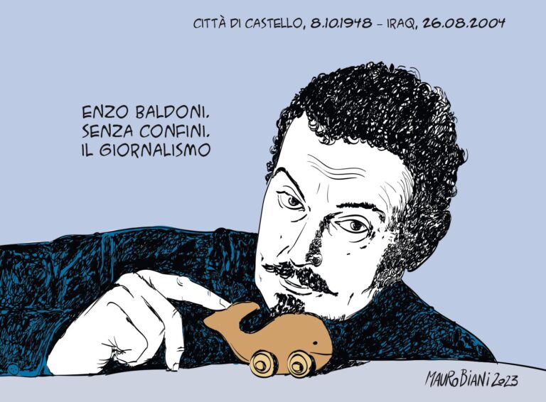 Enzo Baldoni, ucciso 19 anni fa. Una panchina alla sua memoria