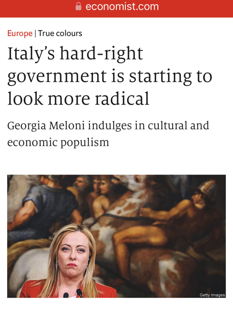 L’Italia grazie a Vannacci e Meloni nel mirino dell’Economist come ai tempi di Berlusconi