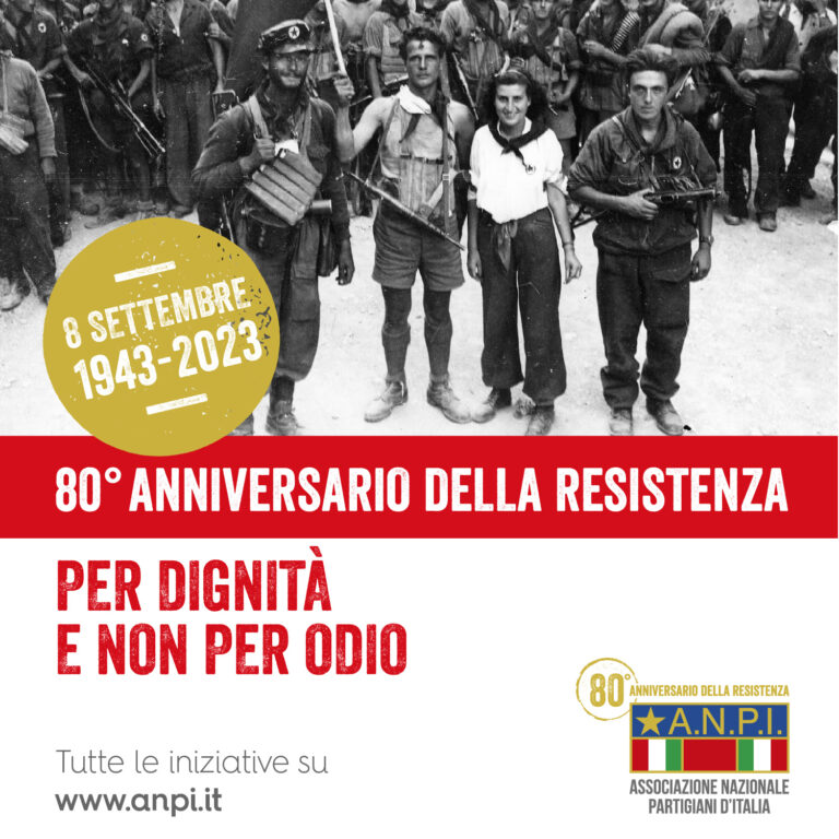 L’8 settembre, 80° anniversario dell’inizio della Resistenza, iniziative ANPI in tutta Italia