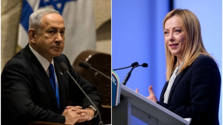 Meloni a Tel Aviv abbraccia Netanyahu: “Non in mio nome”
