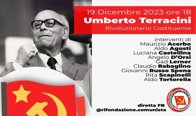 “Umberto Terracini, rivoluzionario costituente”. Roma, 19 dicembre