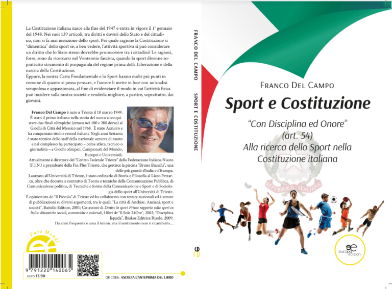 “Sport e Costituzione”. Di Franco Del Campo, 28 febbraio la presentazione al Coni