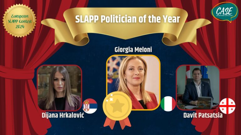 Giorgia Meloni “vince” il contest di Case Europa come personaggio politico ostile all’informazione