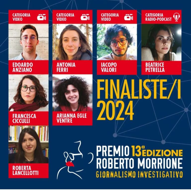 I finalisti del Premio Morrione per il giornalismo investigativo