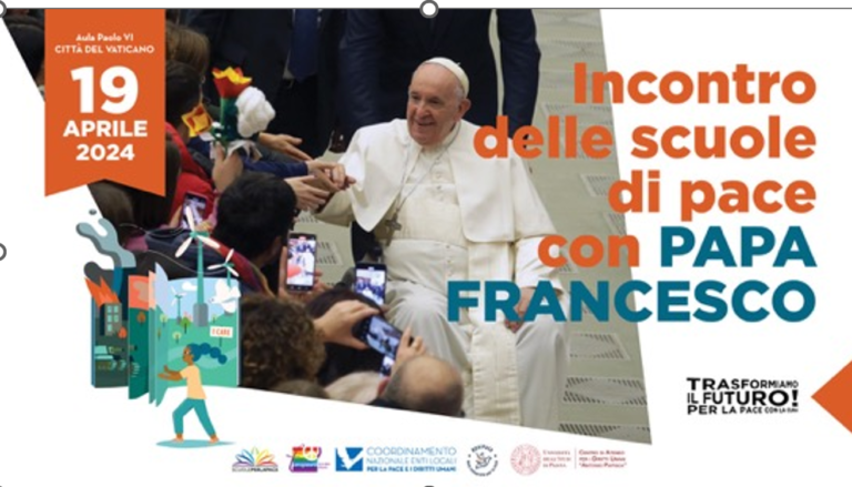 Papa Francesco  incontra le scuole di pace