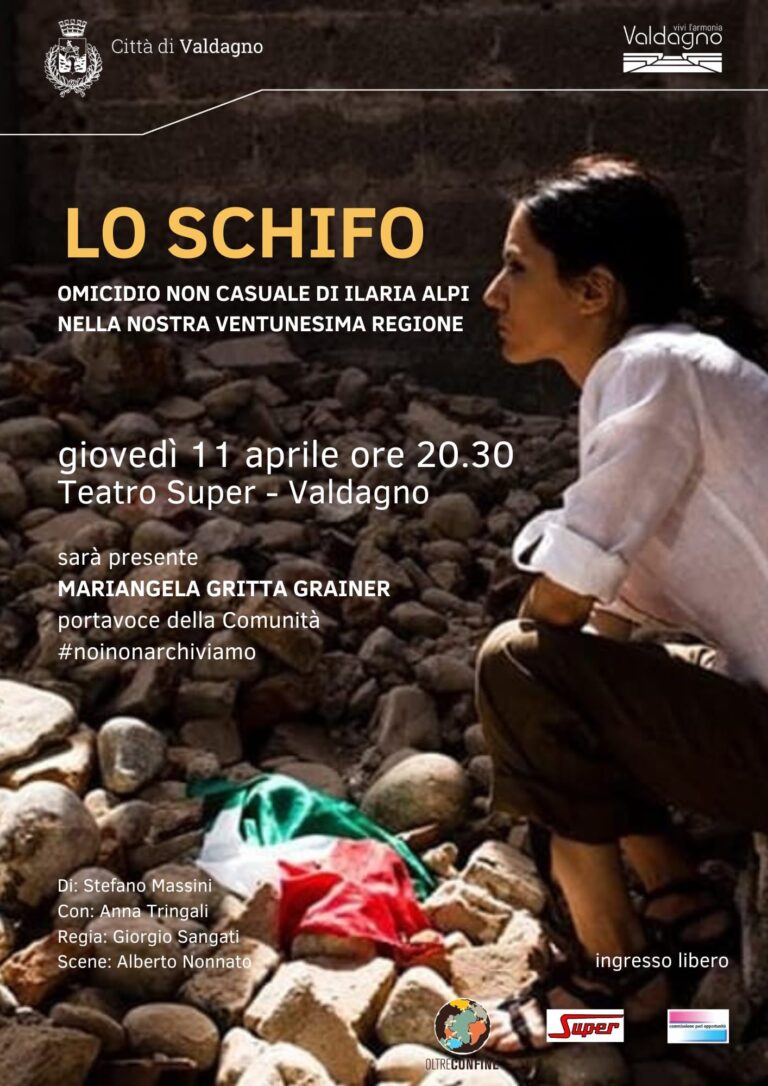 “Lo schifo” di Stefano Massini in scena oggi (11 aprile) a Valdagno
