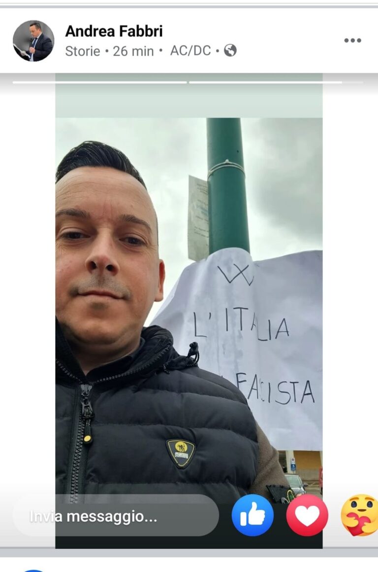 E il capogruppo di Fratelli d’Italia il 25 aprile posta “W l’Italia fascista”