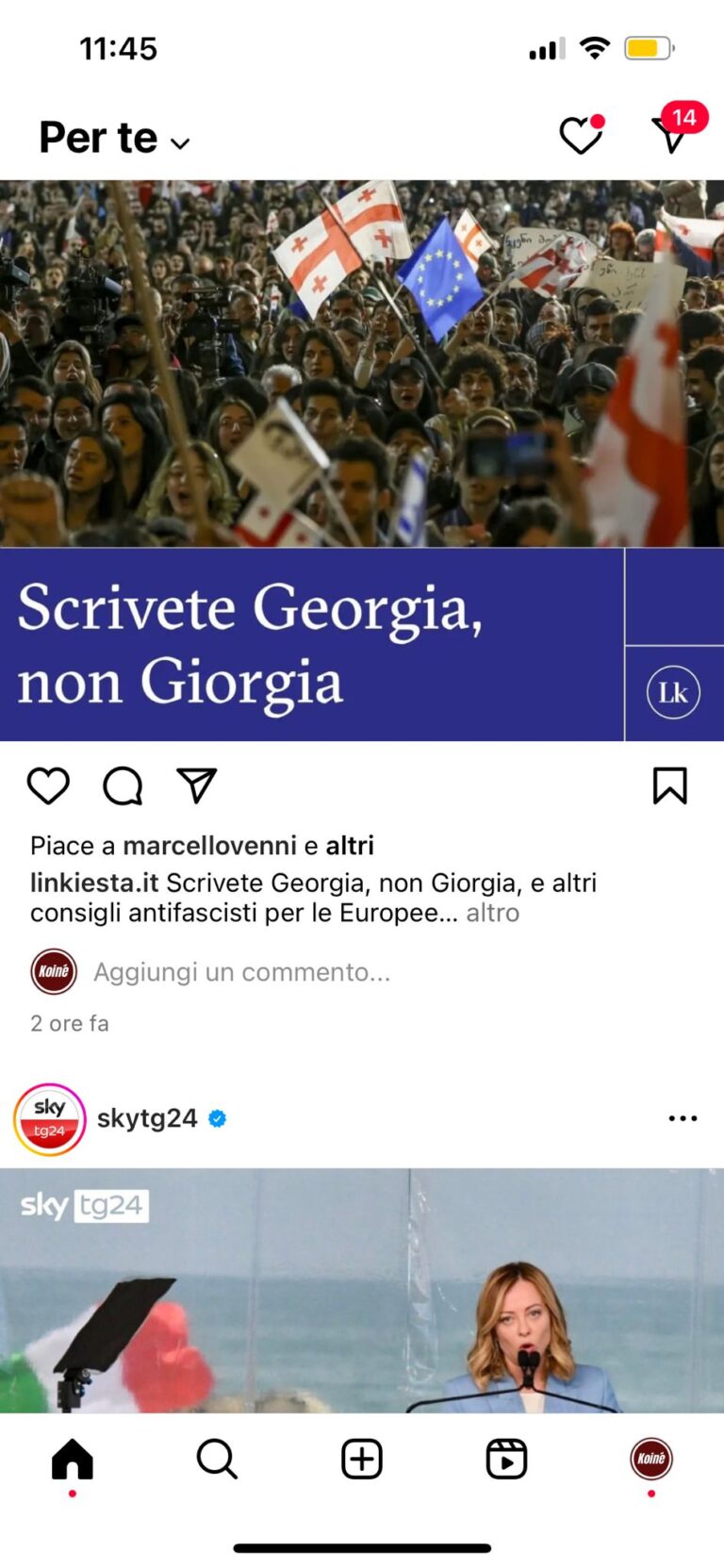 Meta sceglie di limitare i contenuti politici su Instagram