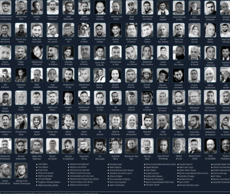 Sabato ad Orvieto flash mob in cui saranno letti i nomi dei 245 giornalisti uccisi a Gaza