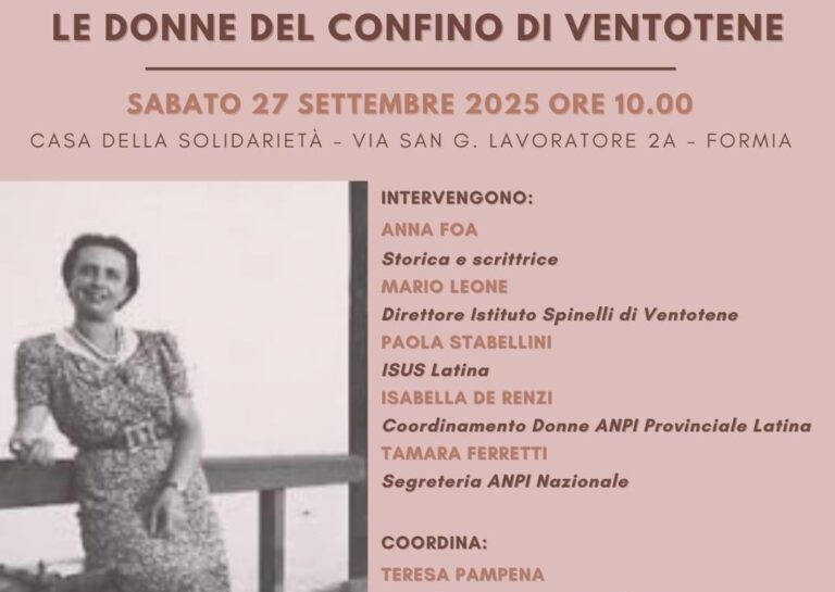 A Formia un convegno ANPI per ricordare Ada Rossi e le antifasciste nel confino a Ventotene
