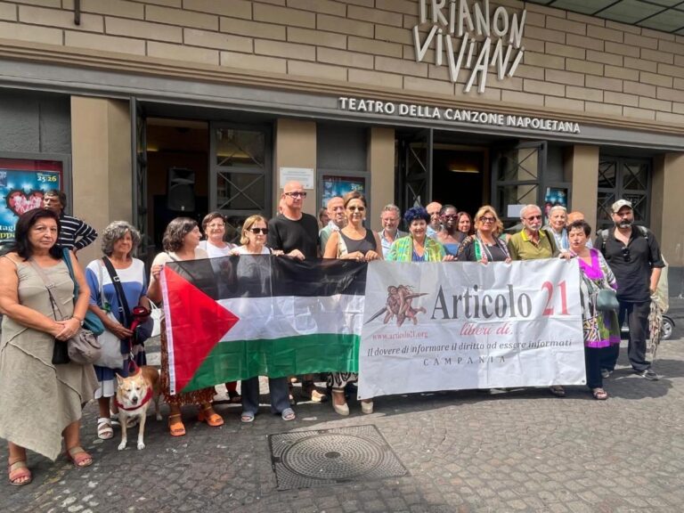 Anche a Napoli letti i nomi dei giornalisti uccisi a Gaza