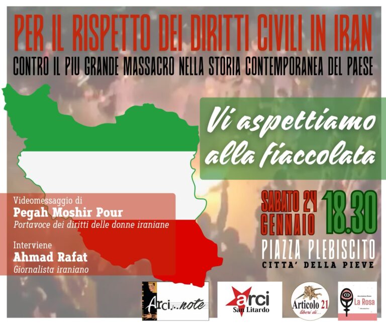 Città della Pieve solidale con il popolo iraniano