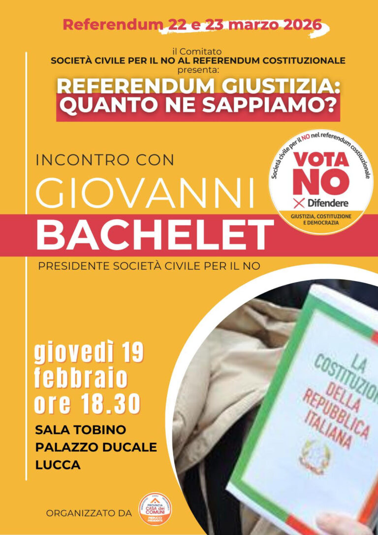 Comitato per il No, mobilitazione in provincia di Lucca
