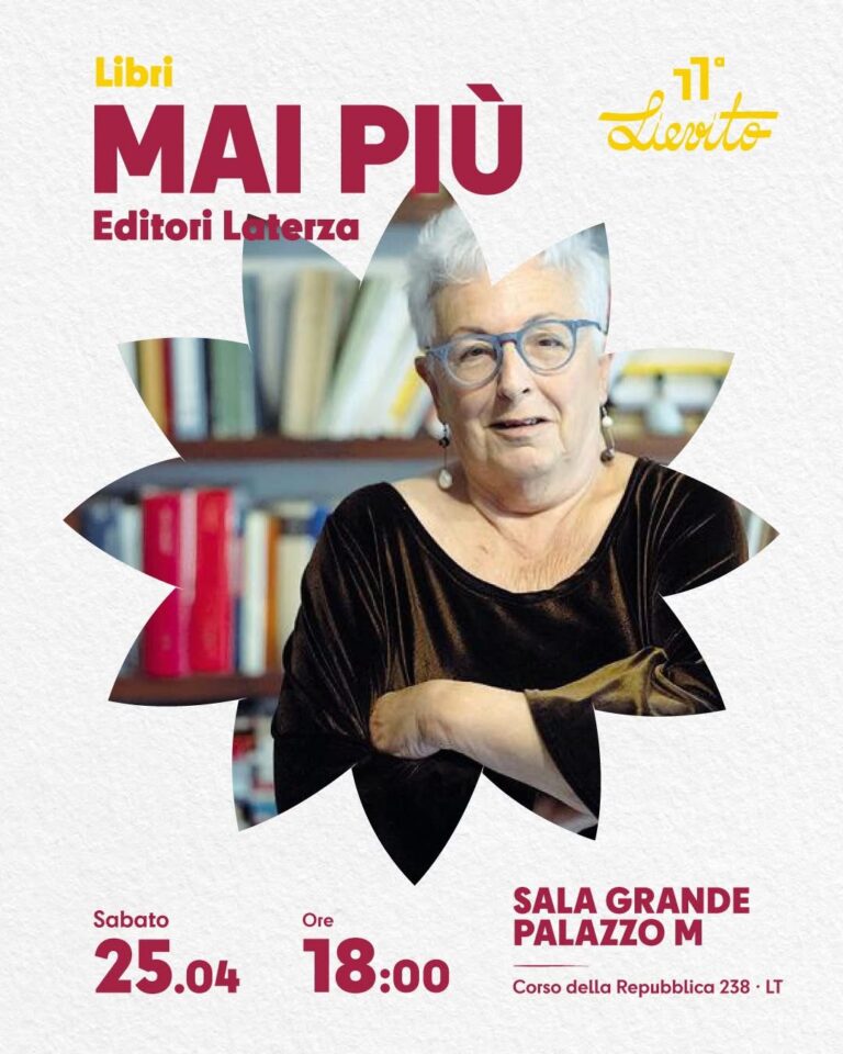 Anna Foa a Latina il 25 aprile: apre la rassegna Lievito