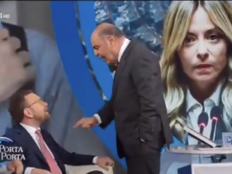 Bruno Vespa urla contro Provenzano. Figuraccia Rai