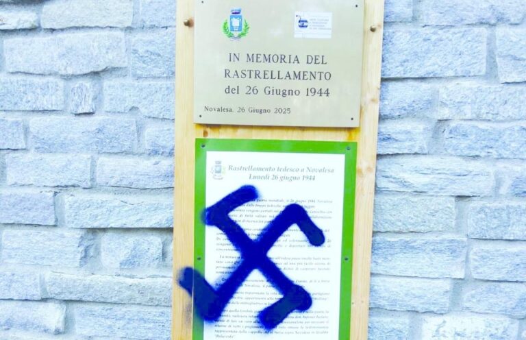 Svastica sul ponte della Cenischia, nel luogo del rastrellamento del 1944