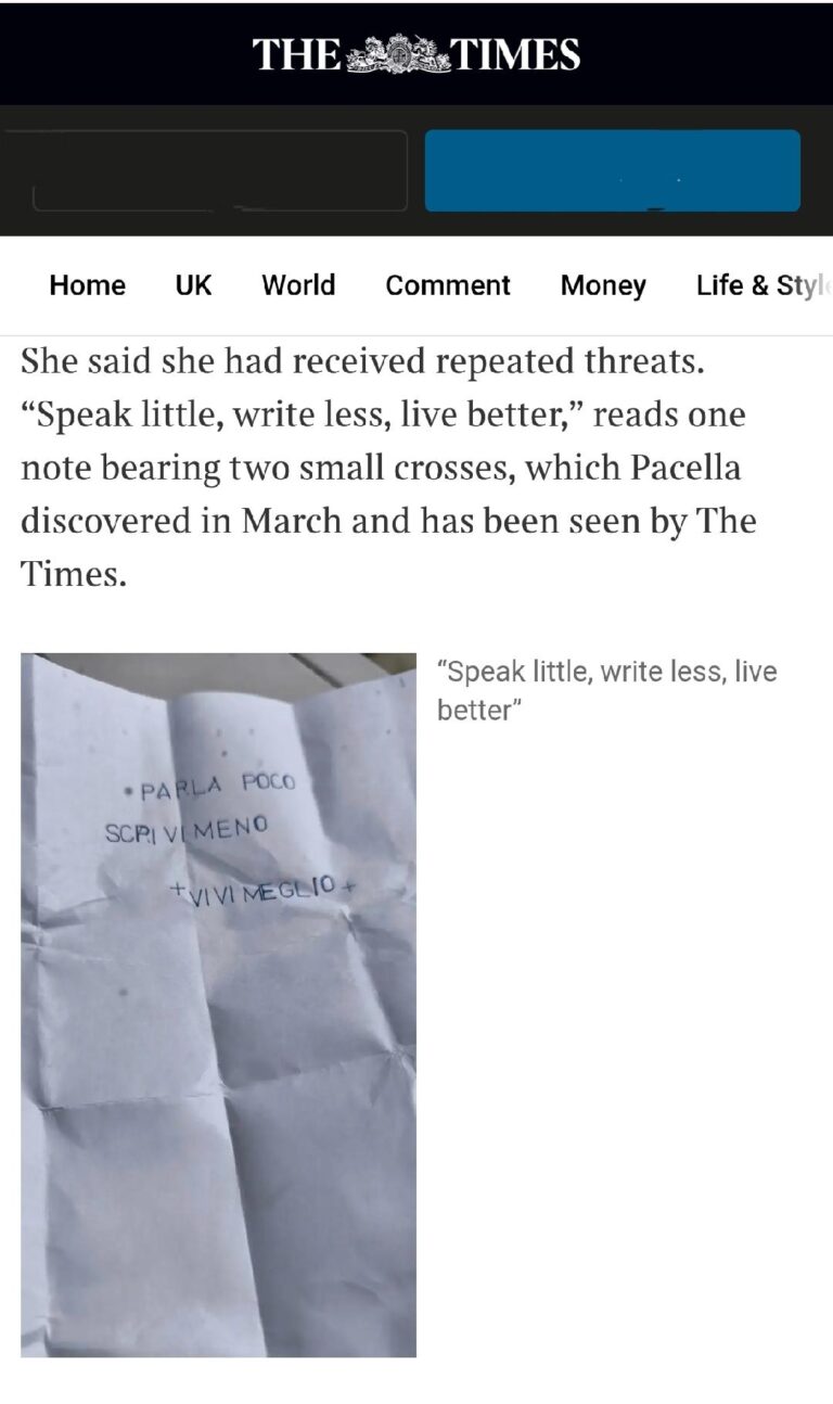 Dal Salento al Times: cronache di frontiera contro la mafia
