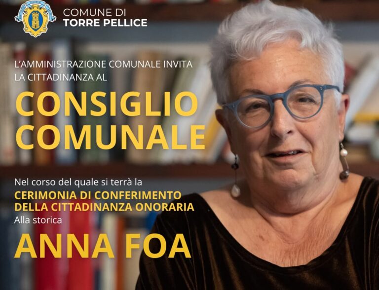 A Torre Pellice la cittadinanza onoraria ad Anna Foa