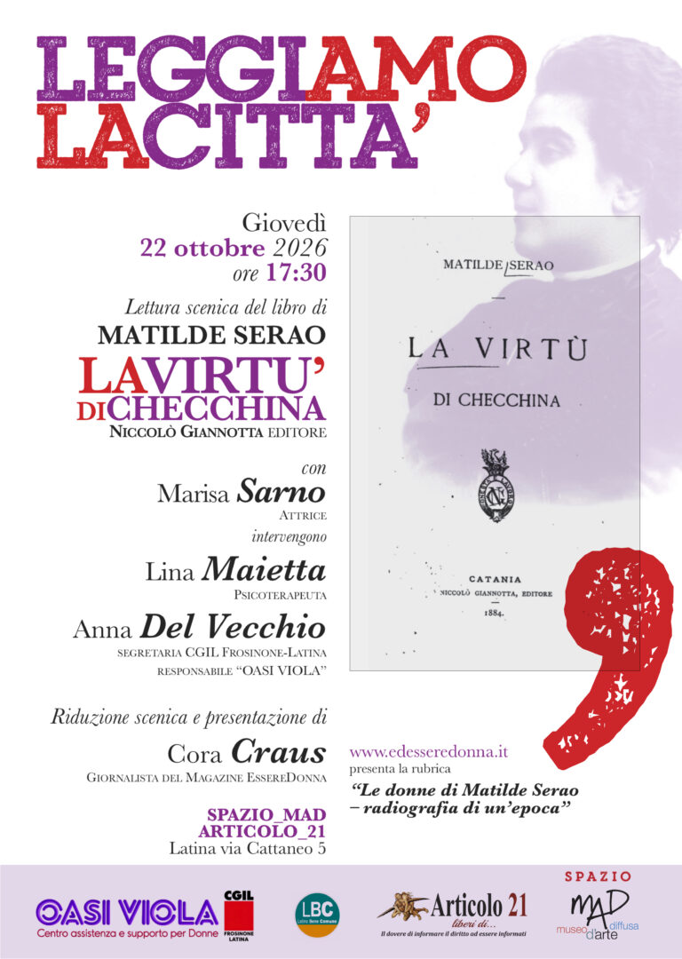 “Leggiamo la città”: Marisa Sarno legge Matilde Serao il 22 ottobre