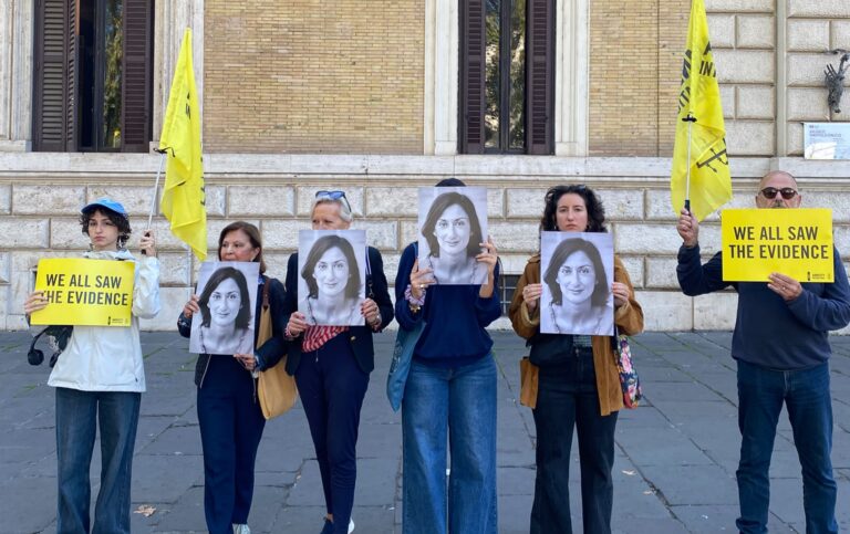 Presidio a Roma presso l’Ambasciata di Malta per Daphne Caruana Galizia