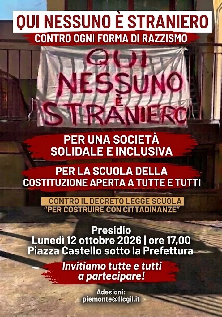 Torino. Articolo21 sostiene la manifestazione del 12 ottobre per una scuola libera dall’odio